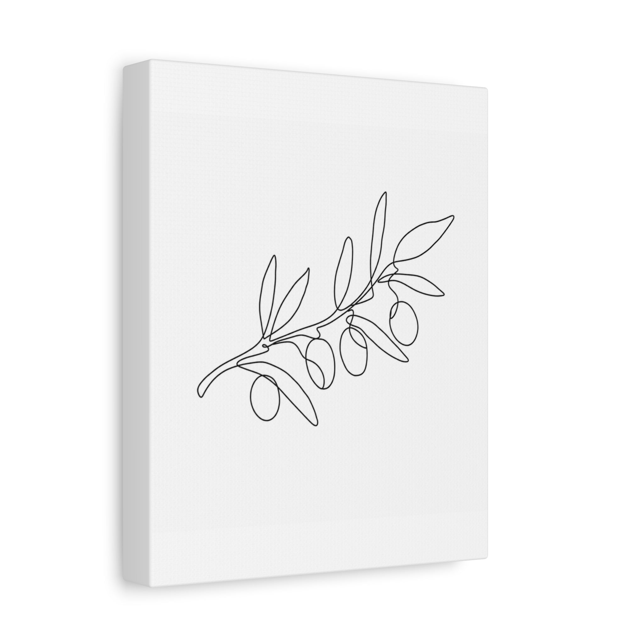 Olive Branch Line Art Canvas