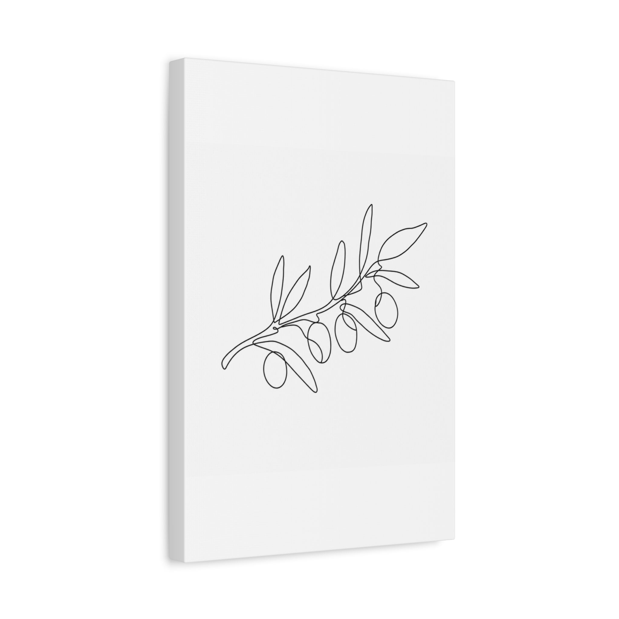 Olive Branch Line Art Canvas