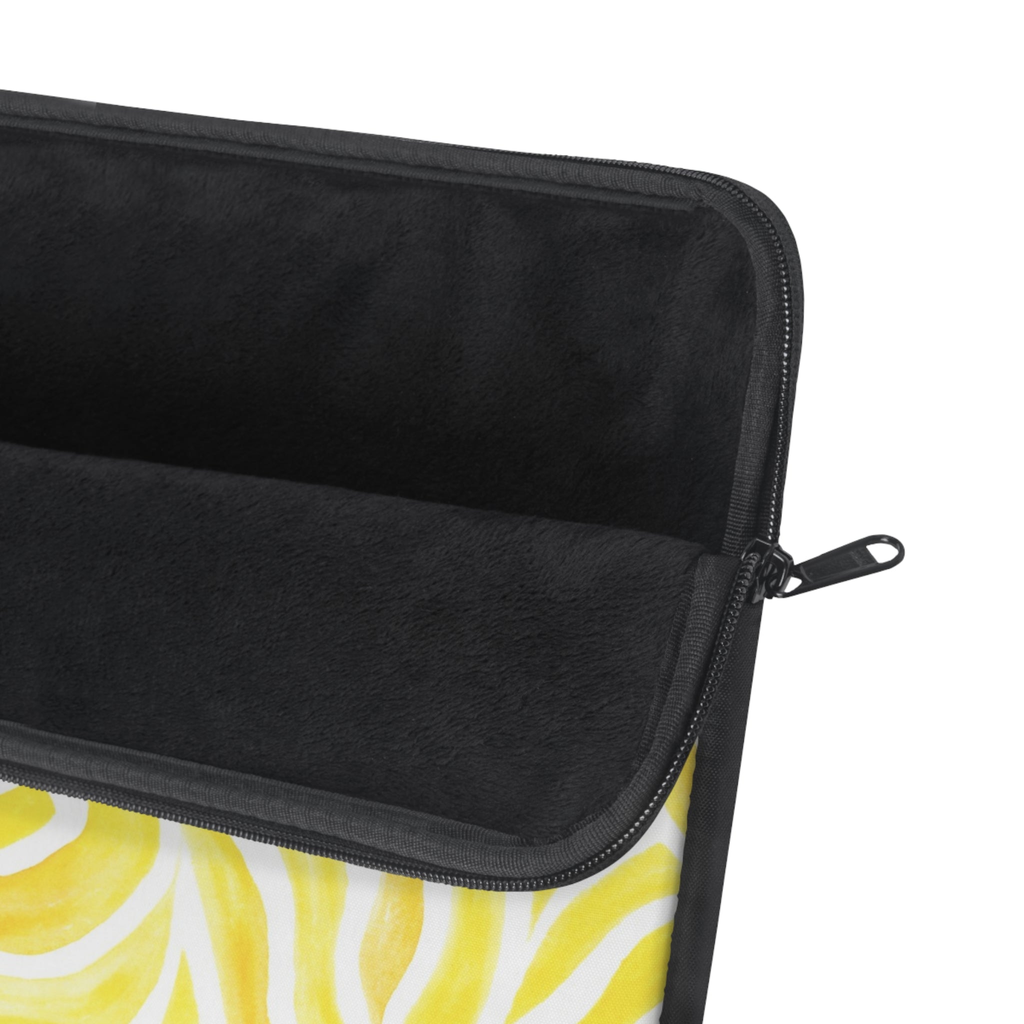 Yellow Abstract Zebra Print Laptop Sleeve