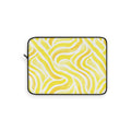 Yellow Abstract Zebra Print Laptop Sleeve