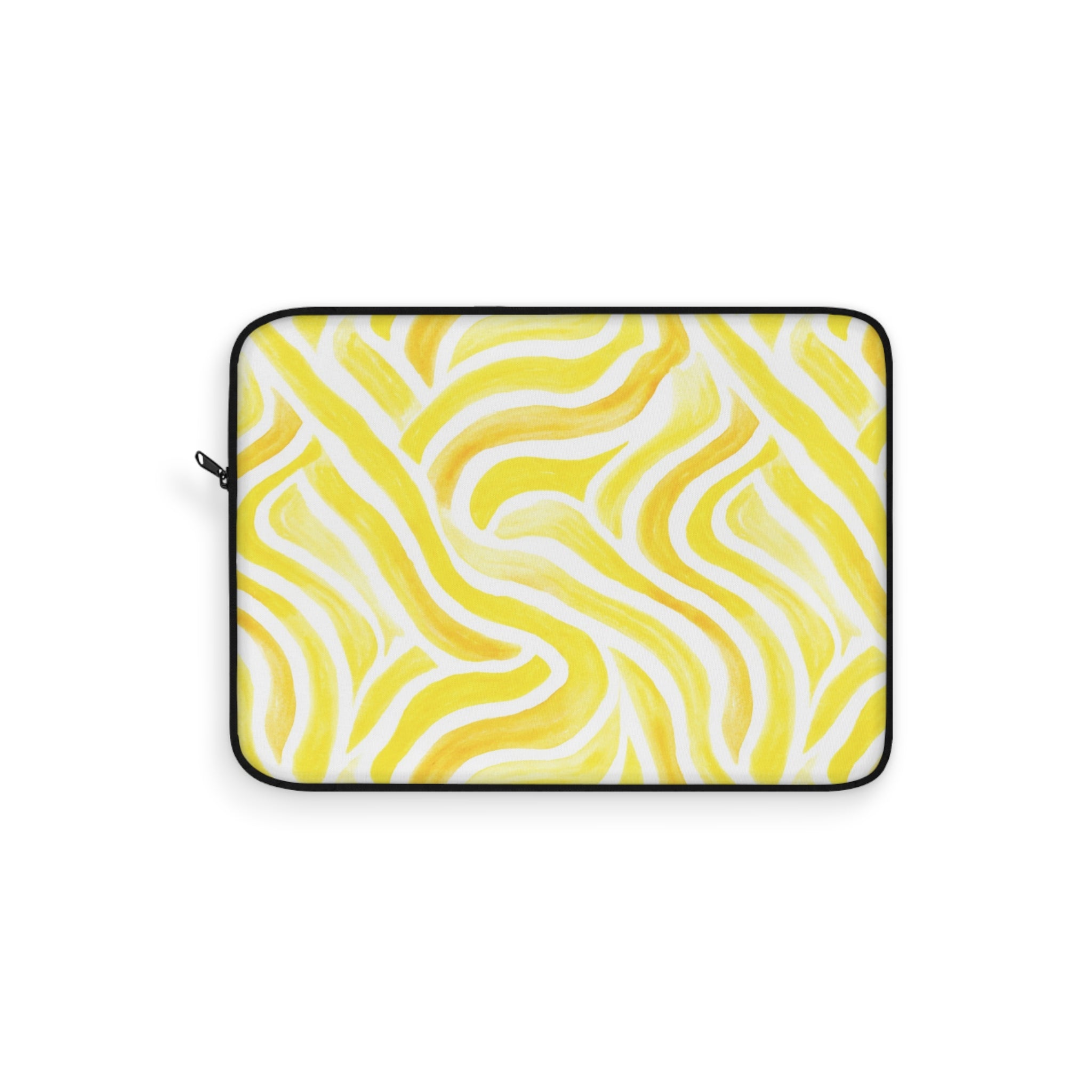 Yellow Abstract Zebra Print Laptop Sleeve