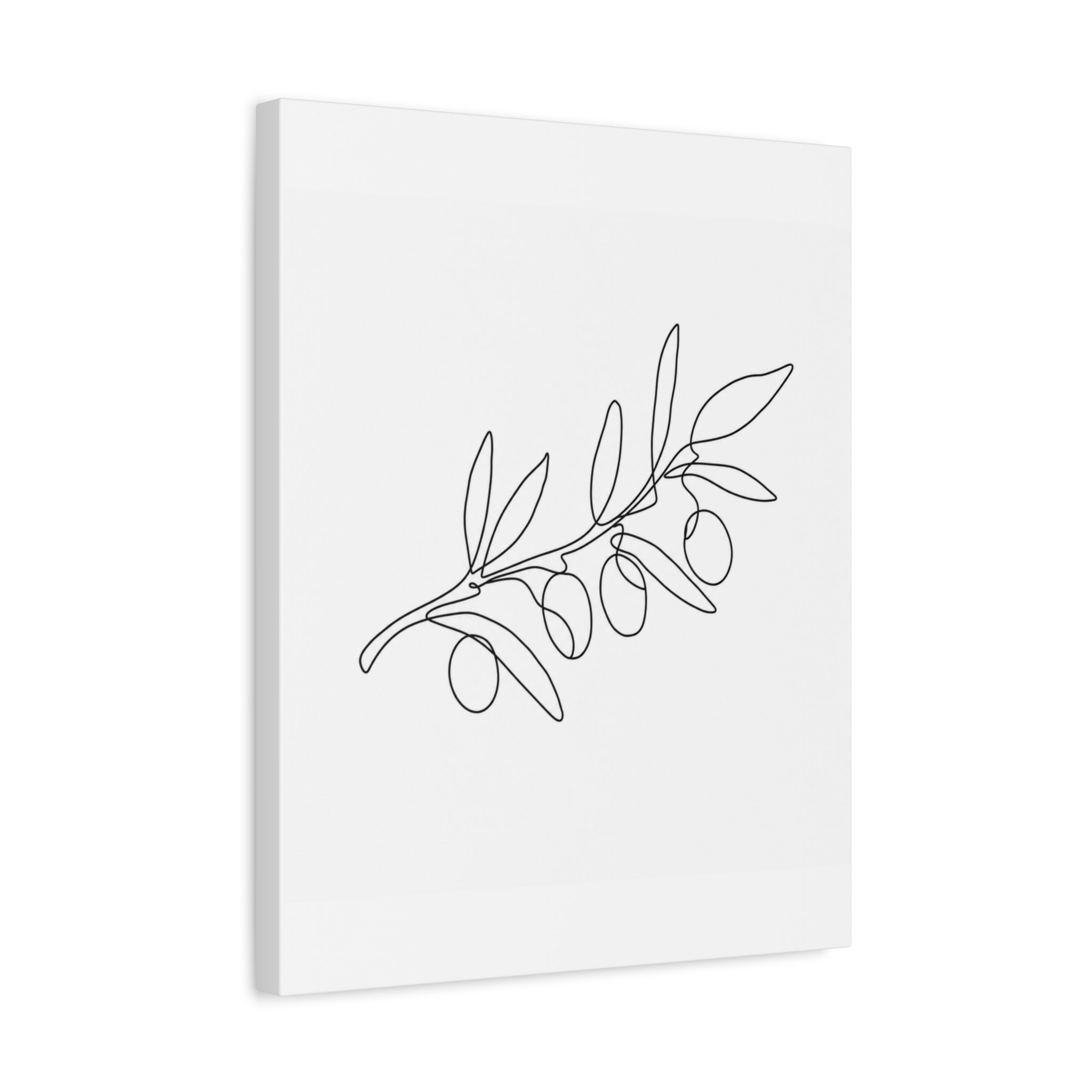 Olive Branch Line Art Canvas