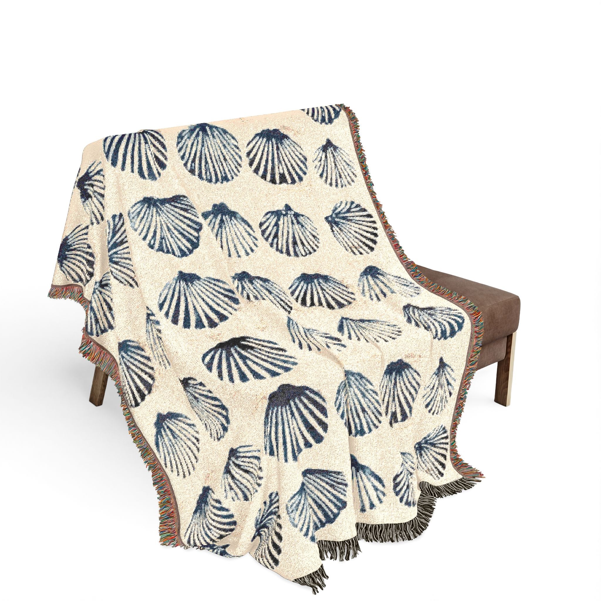 Coastal Woven Blanket — Coastal Blue Throw