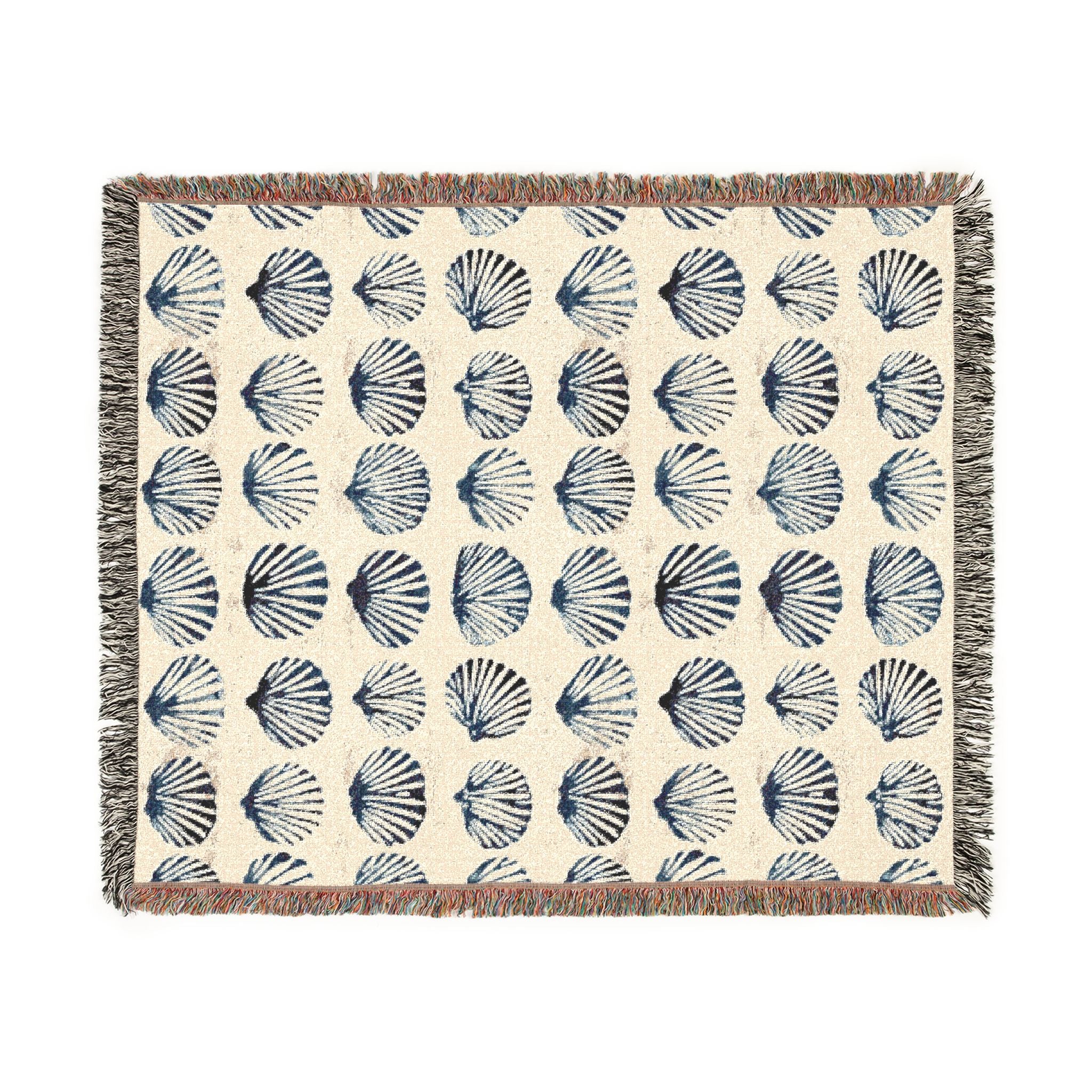 Coastal Woven Blanket — Coastal Blue Throw