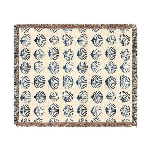 Coastal Woven Blanket — Coastal Blue Throw