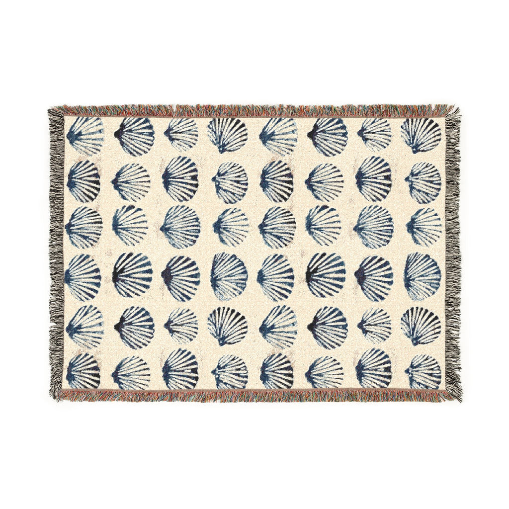 Coastal Woven Blanket — Coastal Blue Throw