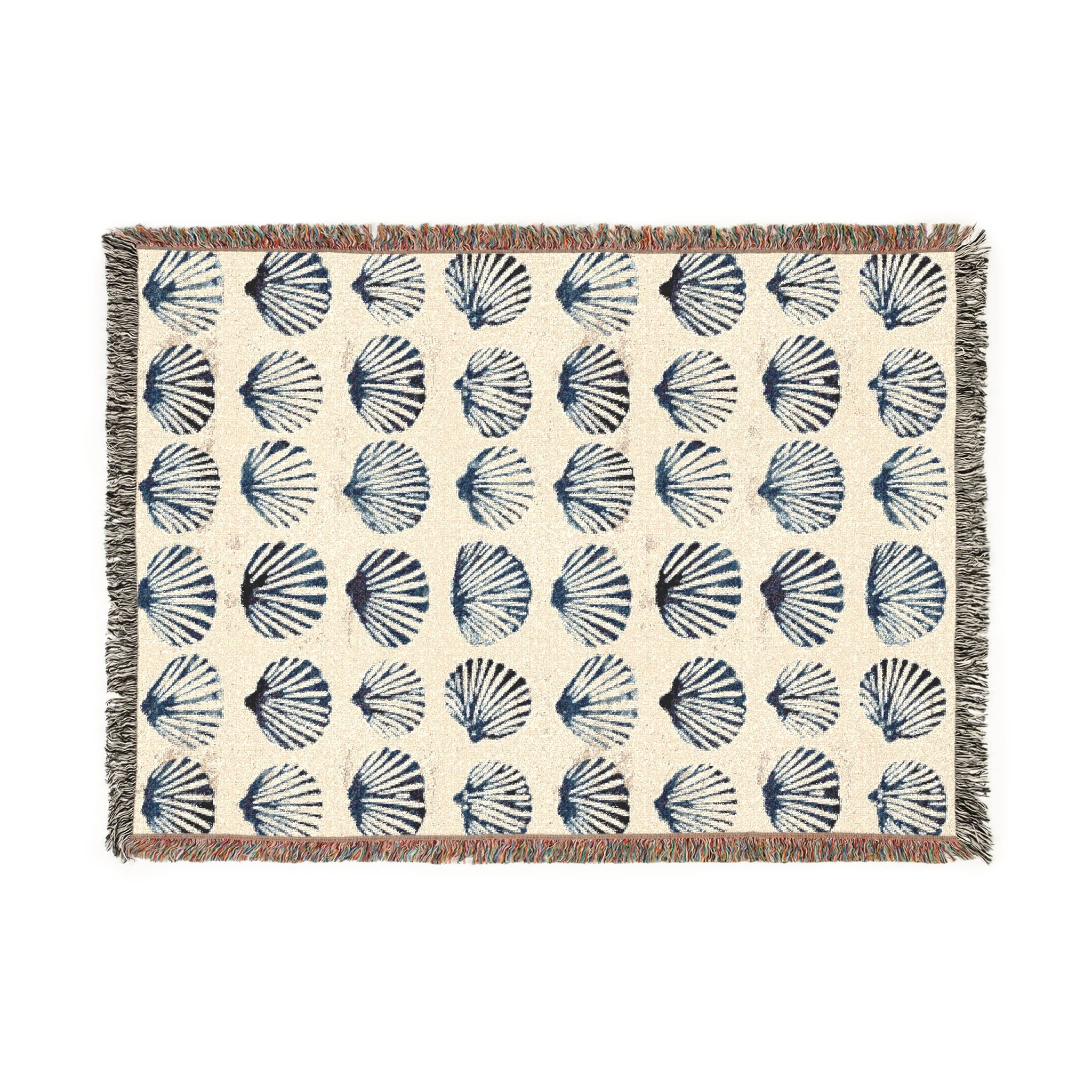 Coastal Woven Blanket — Coastal Blue Throw