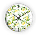 Lemon Blossom Wall Clock — Bright Botanical Kitchen Clock