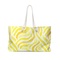 Yellow Swirl Weekender Bag — Bright Abstract Travel Tote