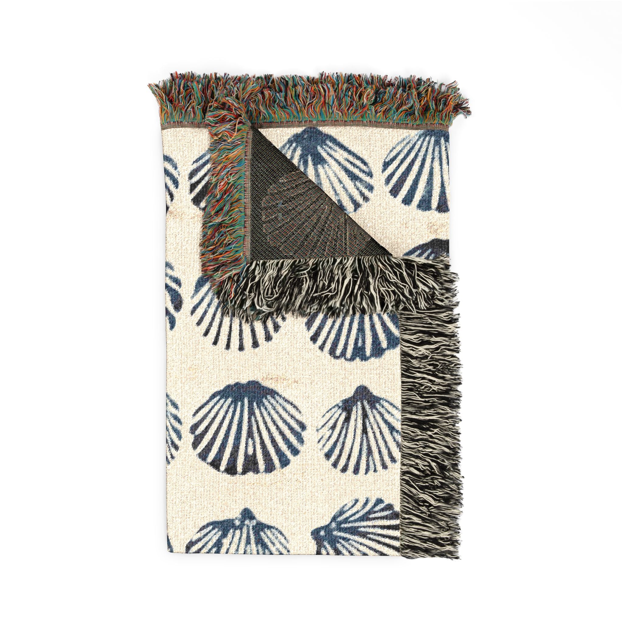 Coastal Woven Blanket — Coastal Blue Throw