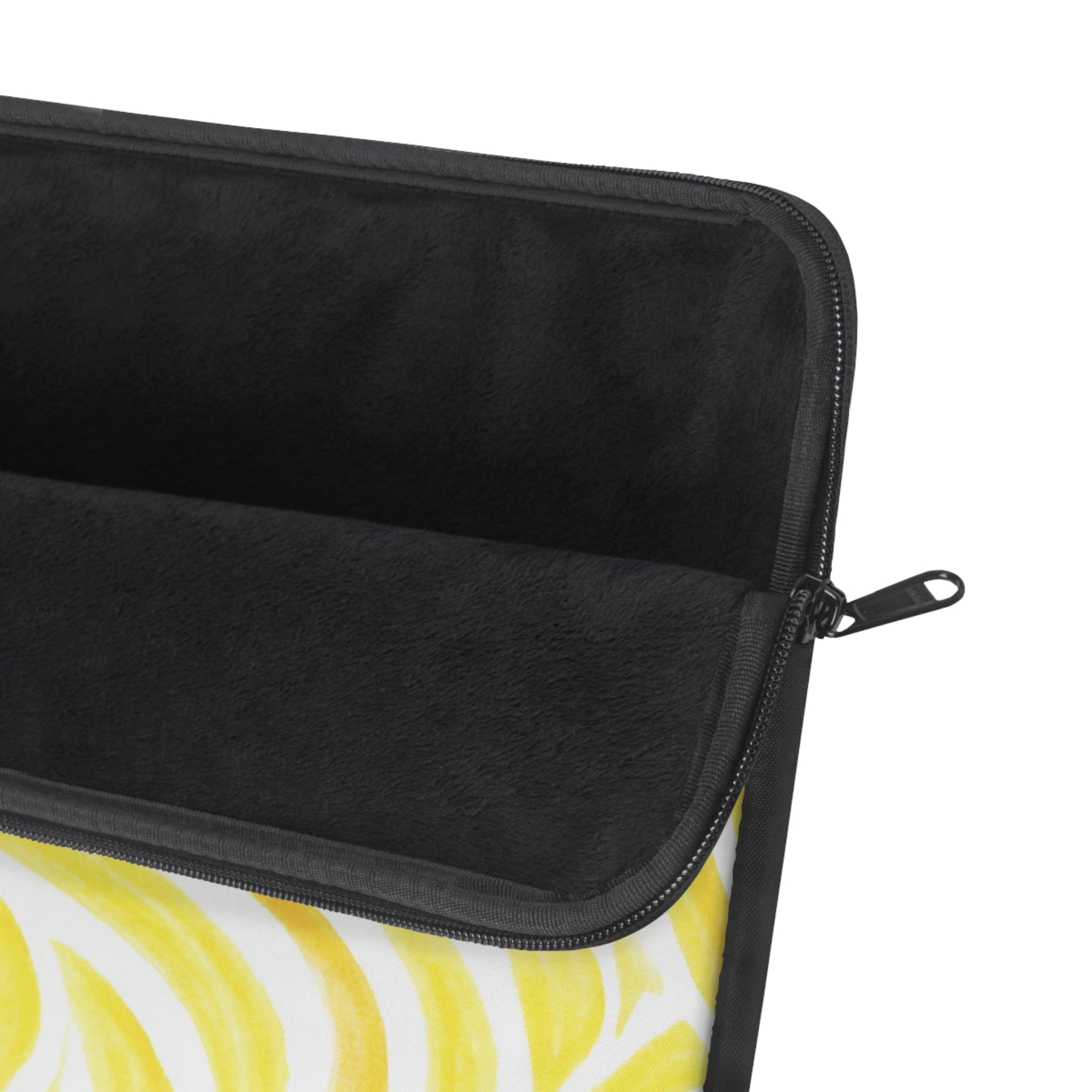 Yellow Abstract Zebra Print Laptop Sleeve