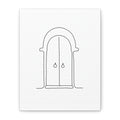 Minimalist Arched Door Line Art Canvas Print — Matte Stretched Wall Decor