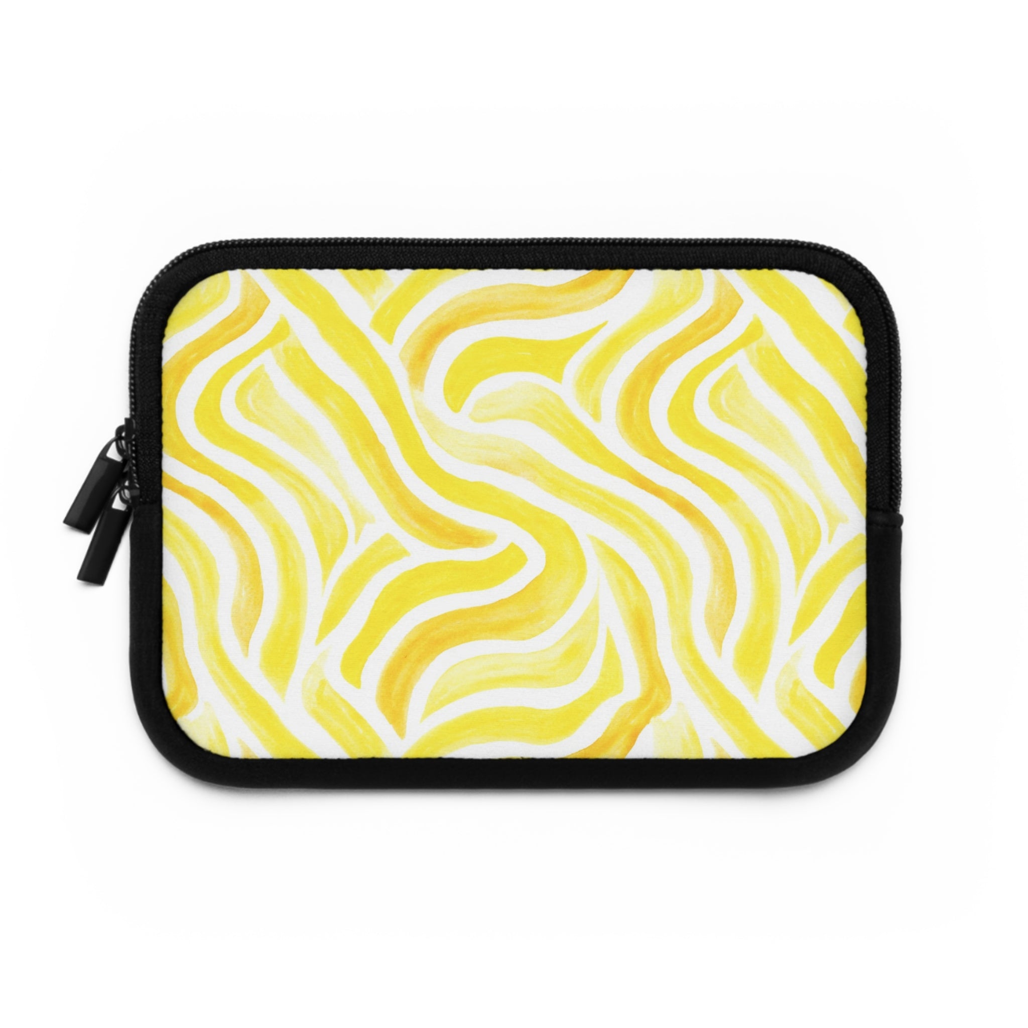 Yellow Swirl Laptop Sleeve — Bright Abstract Protective Case